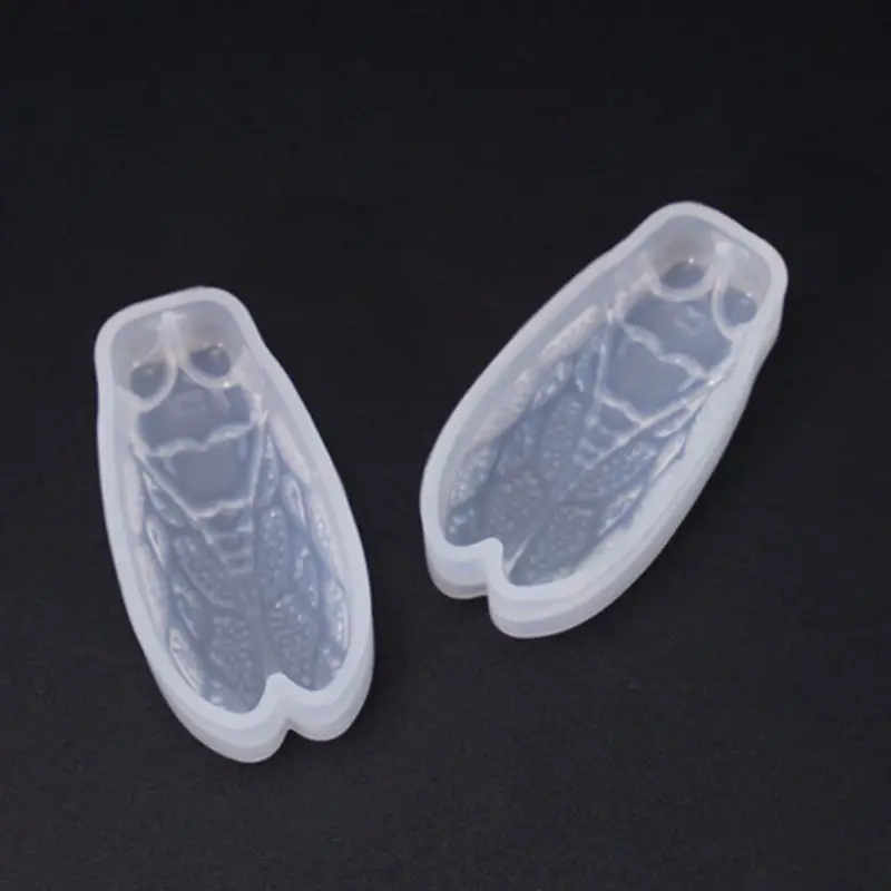 S1Y1 Cute Cicada Shape Charm Resin Mold Silicone Keychain Mold Pendant Epoxy Casting Mold DIY Craft Animal Pattern Molds