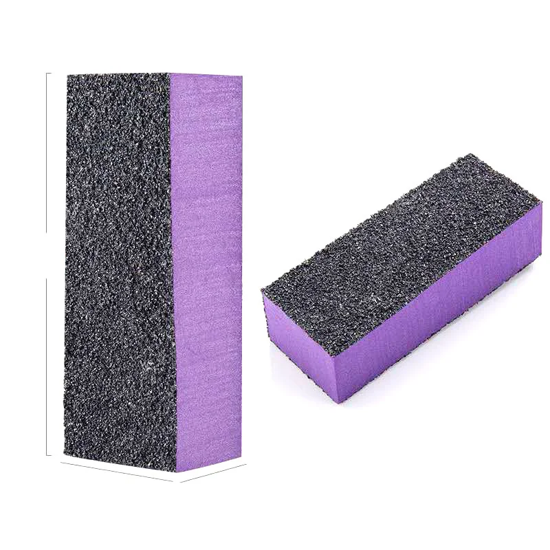 10/20/50 قطعة 3 الجانب الإسفنج مبرد أظافر الرملي كتلة الملمع التلميع ملف 100/180 حصى مسمار FilesNail الفن باديكير مانيكير أداة