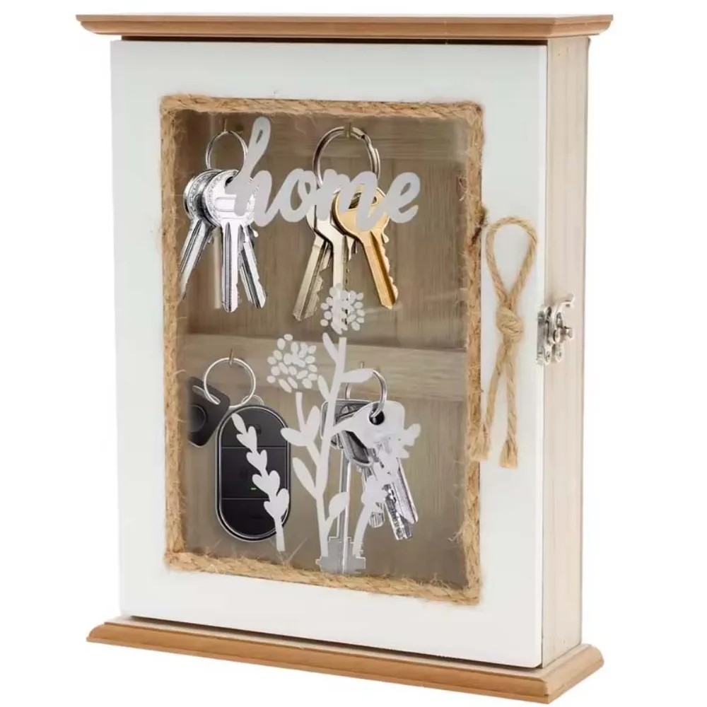 

Wall-mounted Key Storage Box Wood Key Storage Box Cute Decoration Room Home Decor Wall Mounted Car Key Hanger