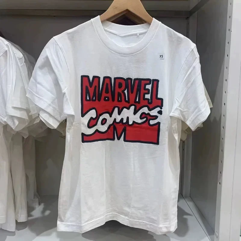 Marvel's brand-new stylish men's and women's cotton short-sleeved T-shirts - fashionable couple set