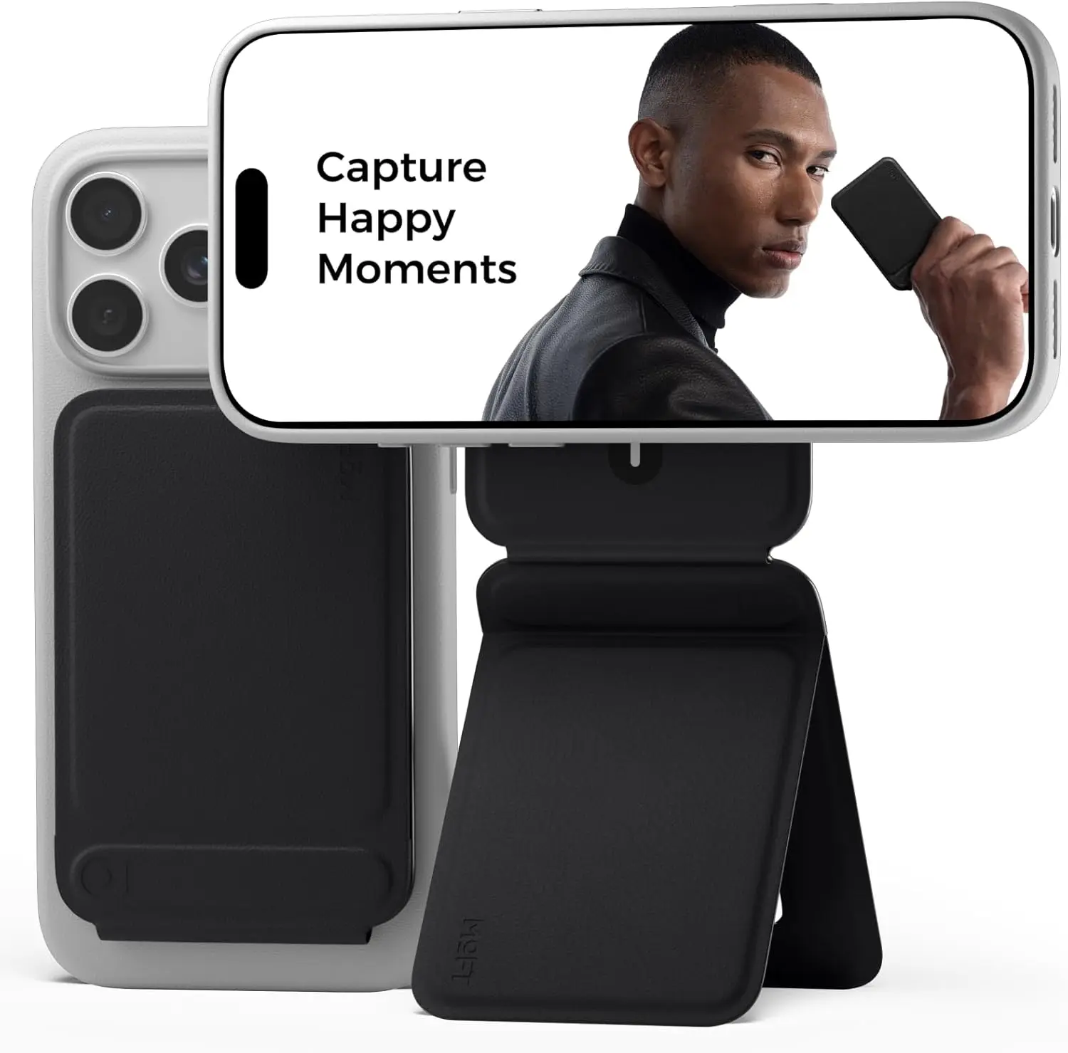 

Magnetic Phone Tripod Stand for iPhone, Foldable Selfie Stick with Multi-Angle Adjustments, Lightweight Portable Holder