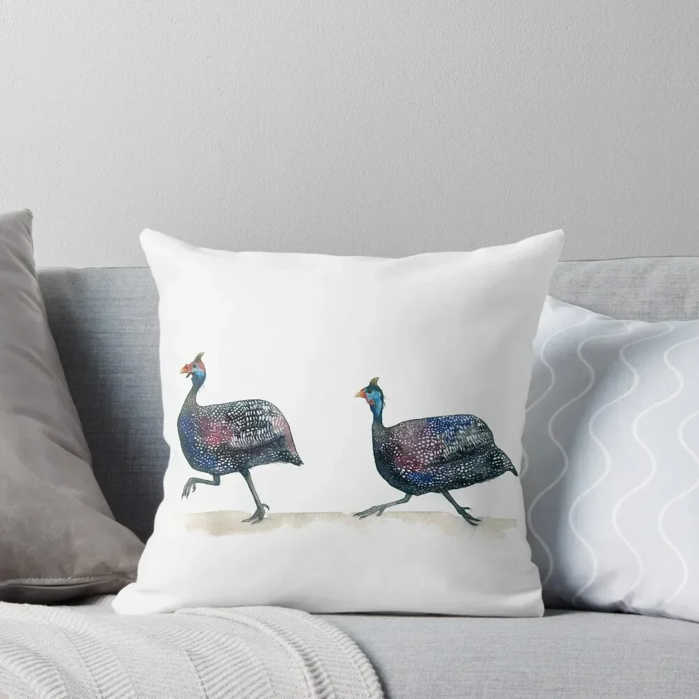 

Beautiful watercolor Guinea fowl birds Throw Pillow Sofa Covers Decorative pillowcase pillow cover luxury pillow