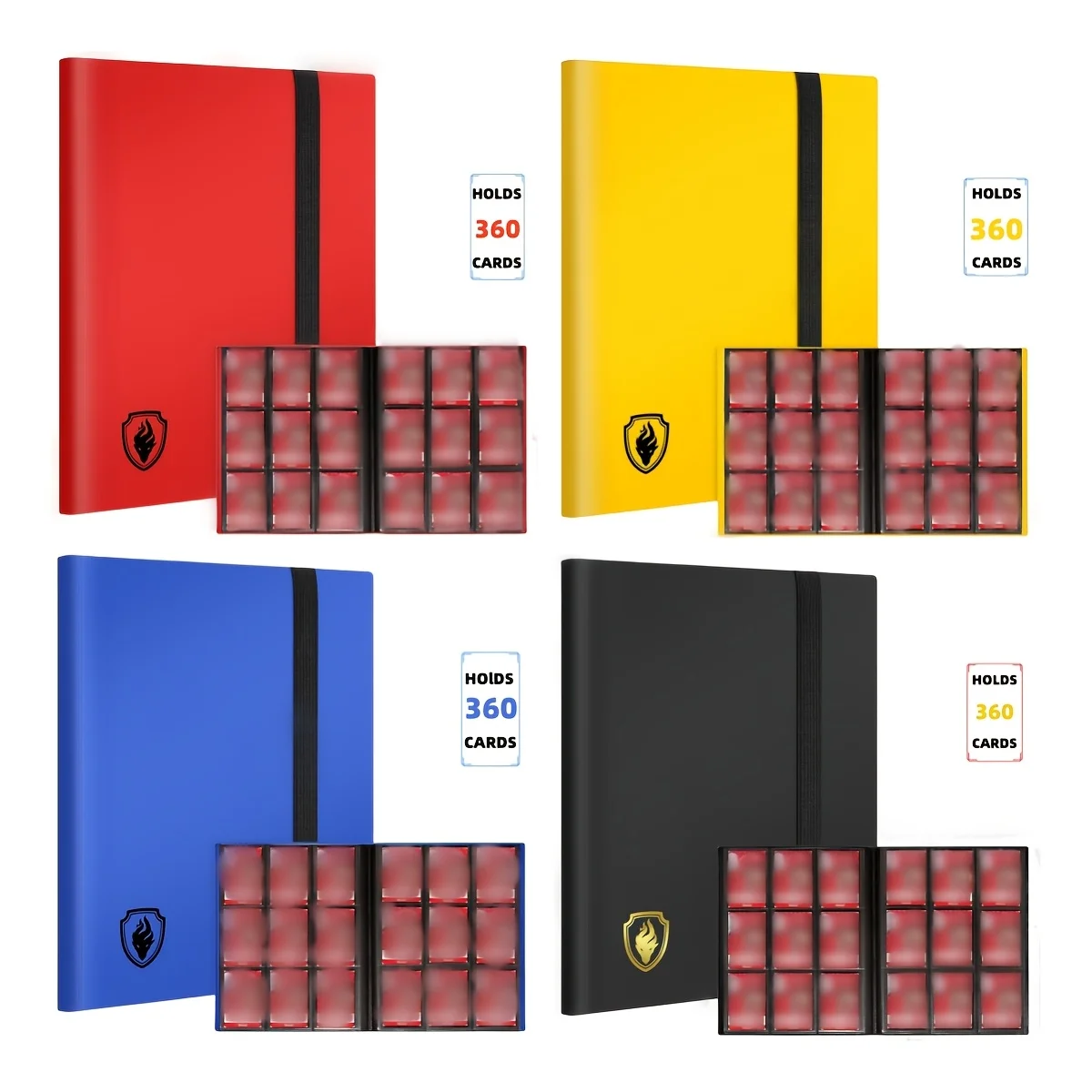 

9 Pocket Trading Card Binder Holds 360 Cards, Sleek Side-Loading Card Album, Sturdy Card Collection Folder for TCG, MTG, Yugioh