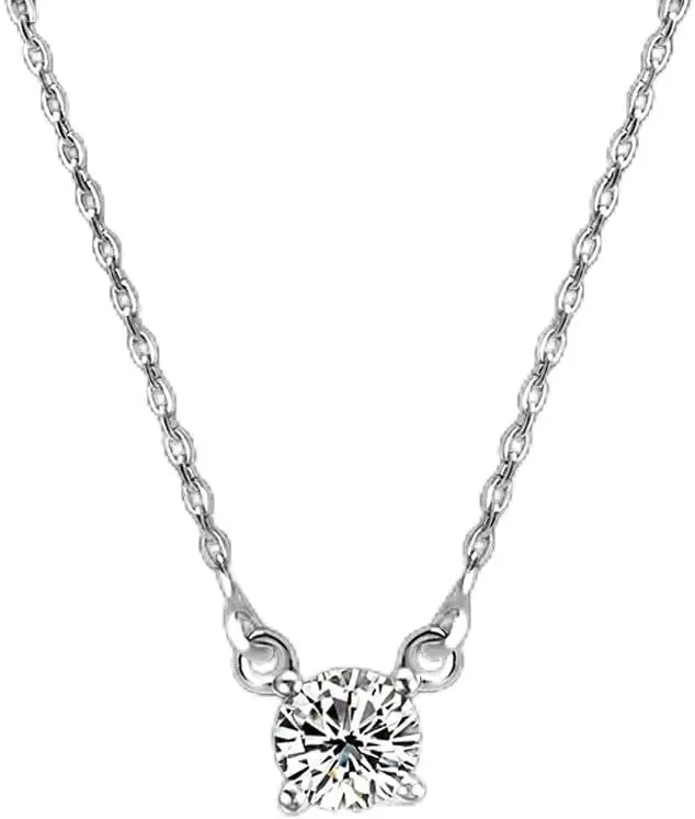 

HYJYGM 100% Necklace fine Inlaid Zircon Pendant Chain Charm Clavicle Necklace for Women Jewelry