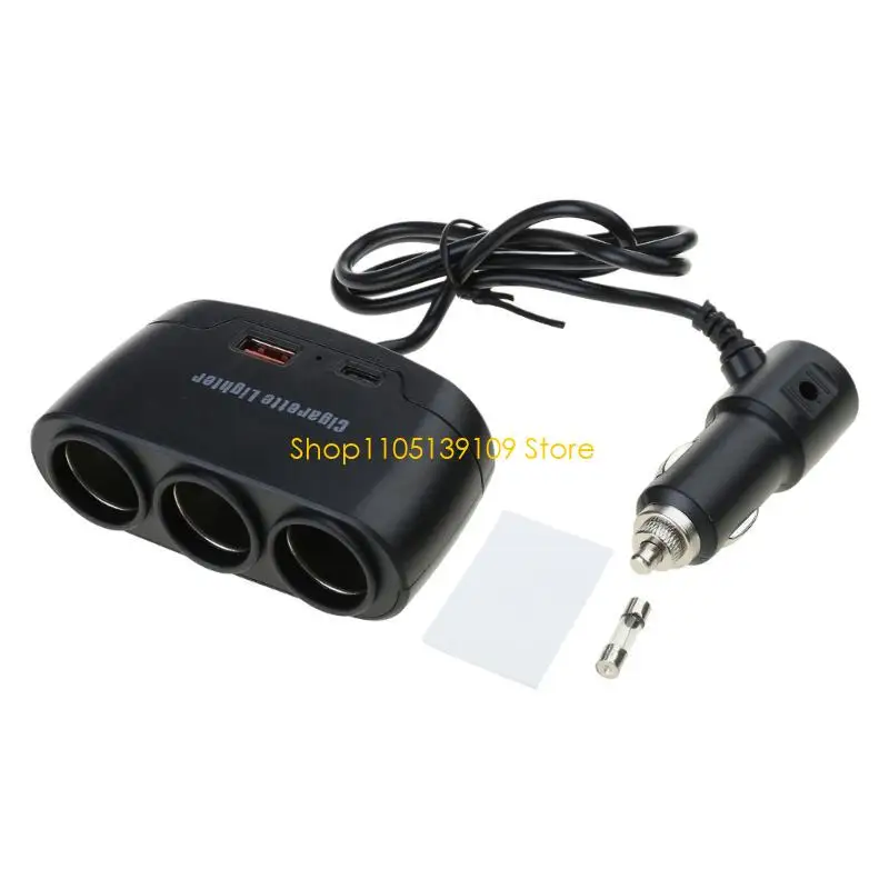 120W Power Plug Splitter USB Charging Extension Cord