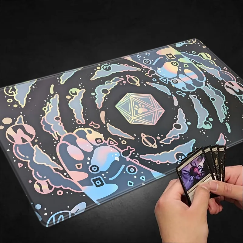 Cat Claw Dice Game paymat , Smooth Surface for Anti-Slip Rubber Base and Trade Card Game, Table and Adult Durable Game Pad