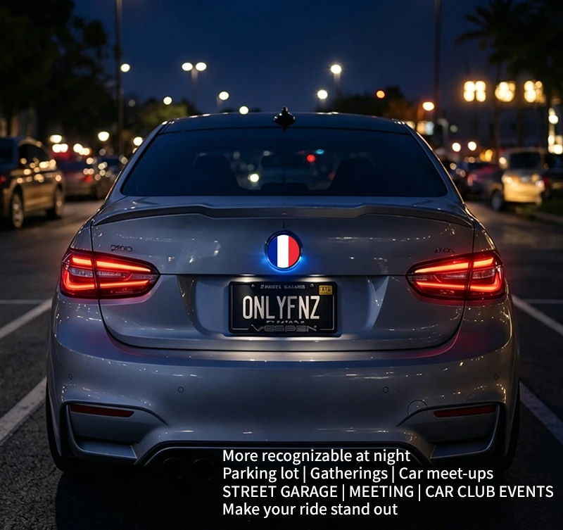For BMW LED Dynamic Multi-Mode Remote Control Car Logo Customizable Modification Featuring Dynamic High-Definition Display Scree