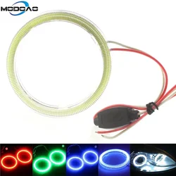 Lâmpada LED COB Headlight Bulb, Angel Eyes, Halo Ring, carro, motocicleta, DRL Fog Light, DC 12V