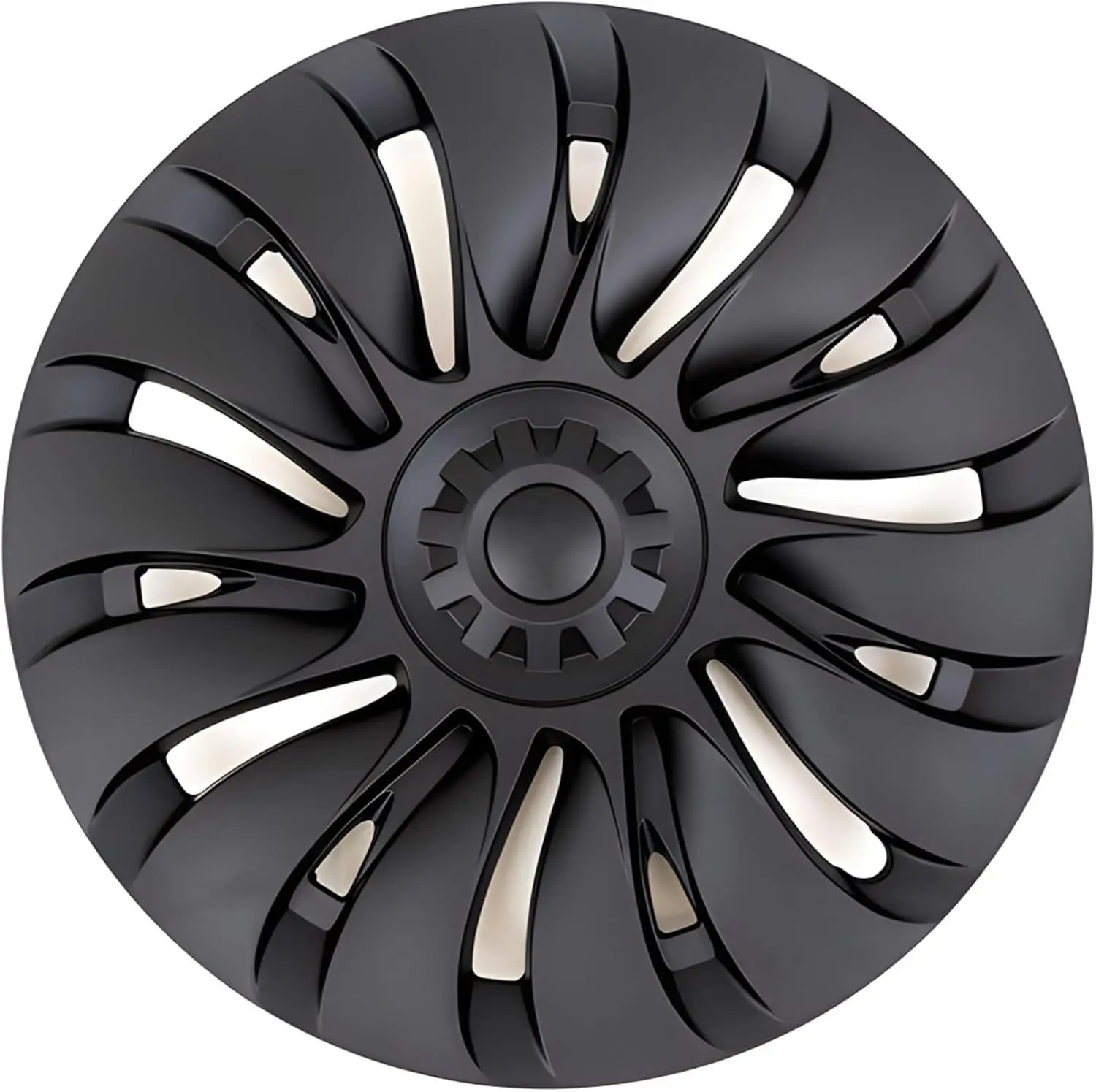 

4 Piece 19 inch Wheel Hub Caps for Tesla Model Y Full - Wrapped Rim Protector Modification Accessorie