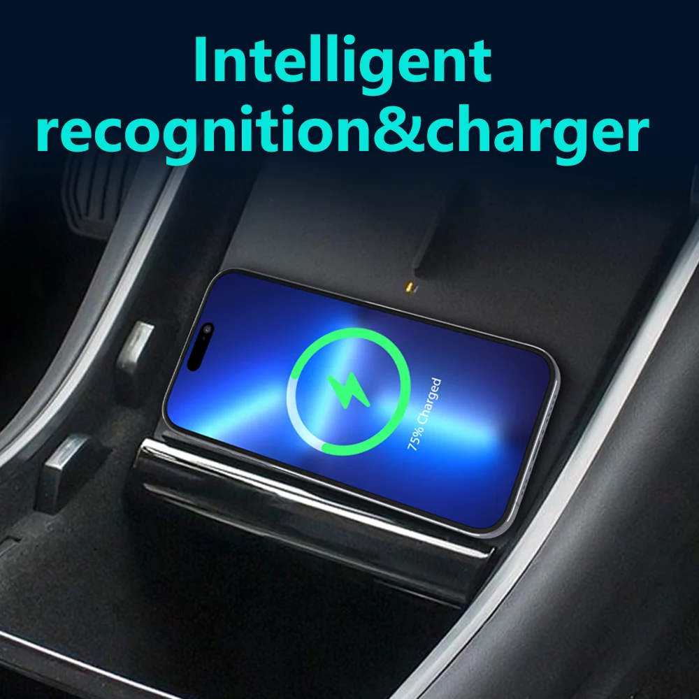 15W  Wireless Charging for Tesla Model 3 2017 2018 2019 2020 Wireless Charger Fast Charge Car Phone Charging Pad Car Accessories