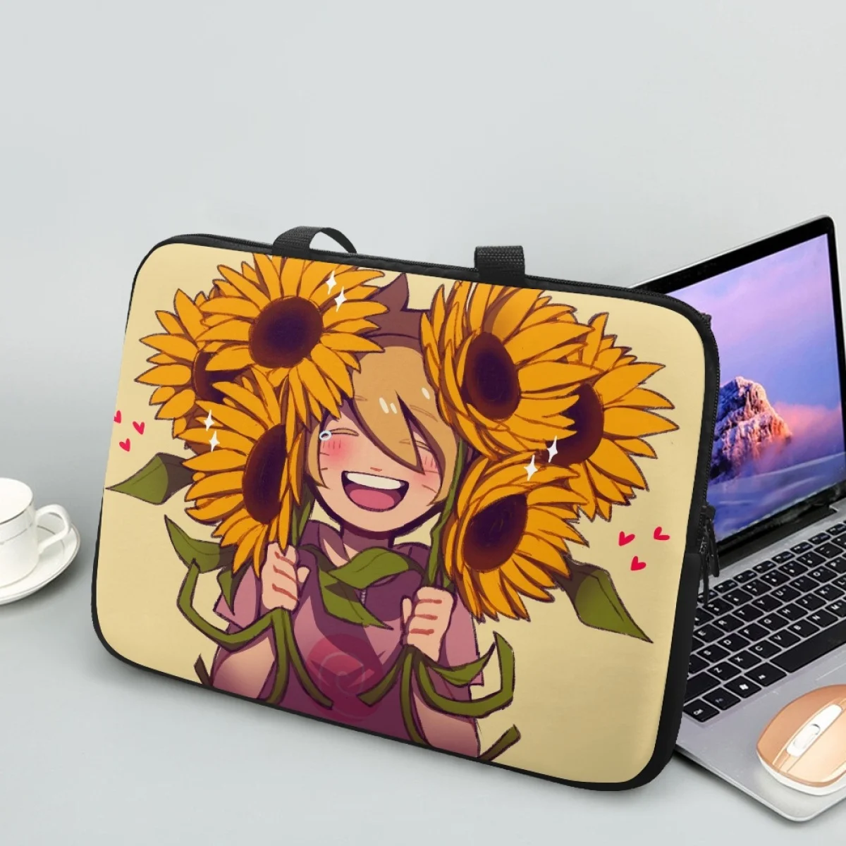 

Handbag Sunflower Little Girl Computer Case Cover Cartoon Portable Tablet Laptop Bags Travel Universal Luxury Designer Handbags