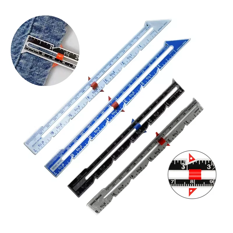 Seam Allowance Ruler Aluminum Quilting Ruler Tailor Marking Arbitrary Sliding Guage Stitch Accessories Sewing Measuring Tools