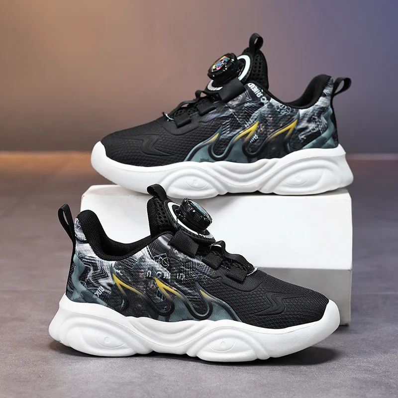 

Kids Sneakers for Boy Summer New Mesh Breathable Casual Tennis Shoes Wear-resistant Flat Trendy Running Shoes for Children