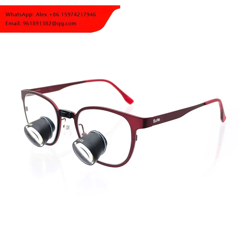 

Burite 3.5X TTL Galileo Depth View Surgery Dental Loupes With Ultra-lightweight Metal Eyeglasses 3.5X Binocular Magnifier
