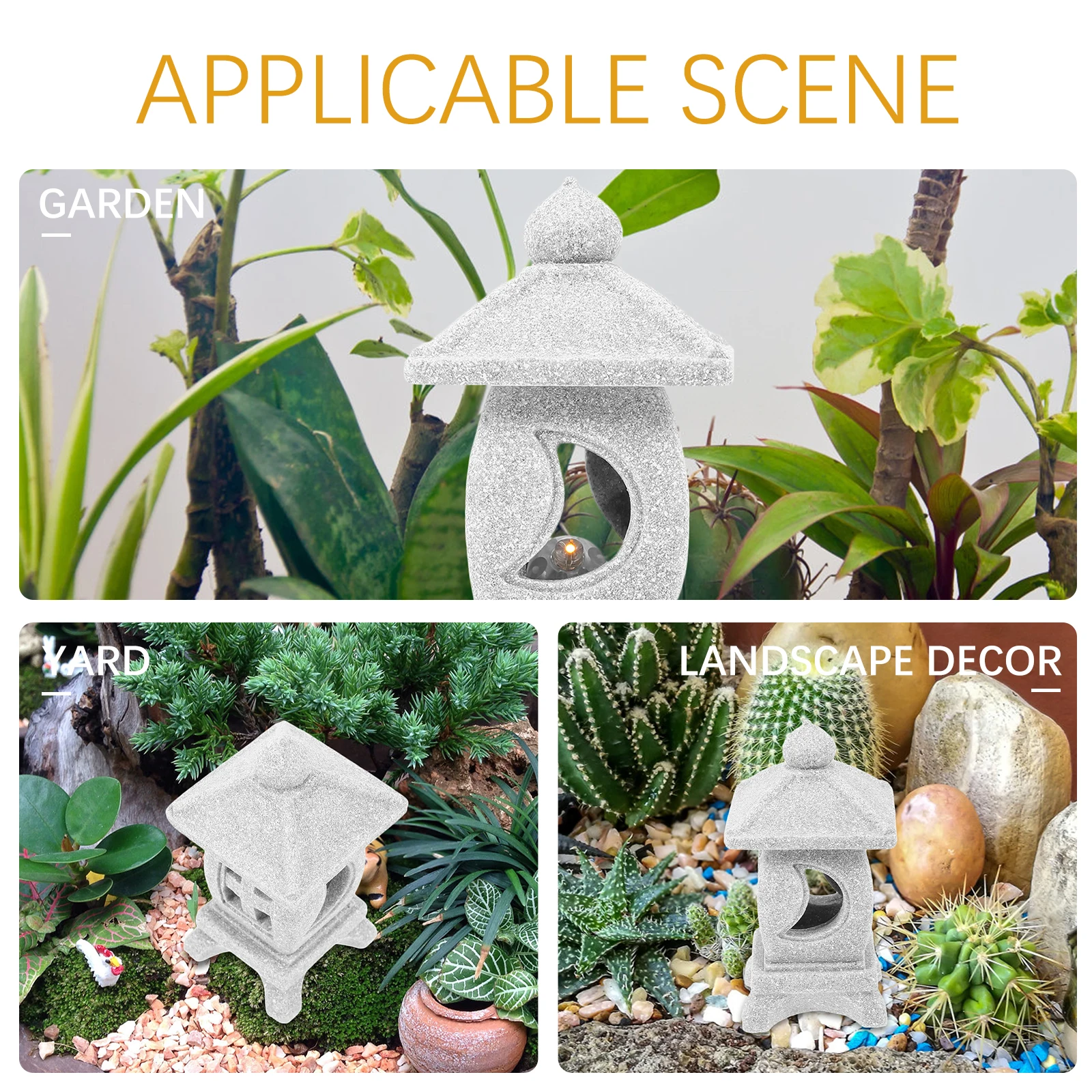 

Mini Stone Pagoda Ornament for Garden Decor Japanese Style Pagoda Lantern Statue Small Outdoor Decorative Sculpture for Yard