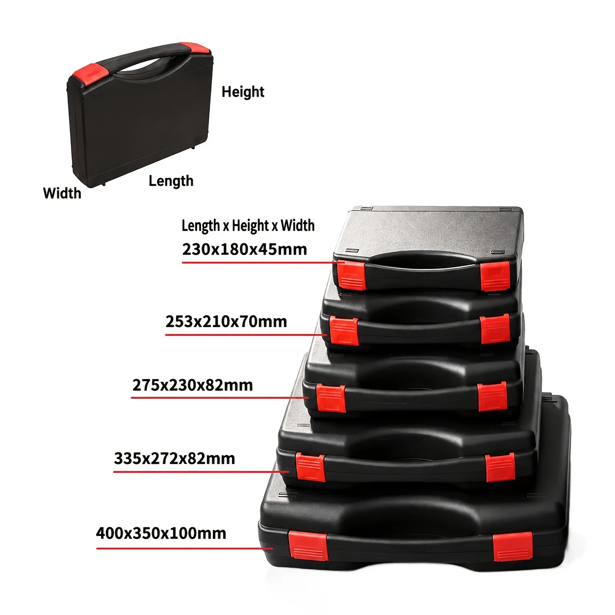1pc Multi Functional Hardware Toolbox, Portable Instrument Box with Protective Cotton Storage Box, Outdoor Equipment Toolbox