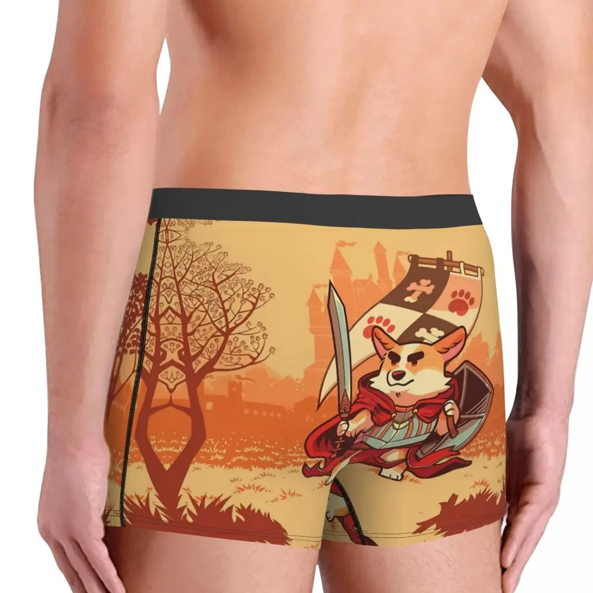 Calzoncillos de Corgi Knight para hombre, ropa interior cómoda, Calzoncillos Bóxer