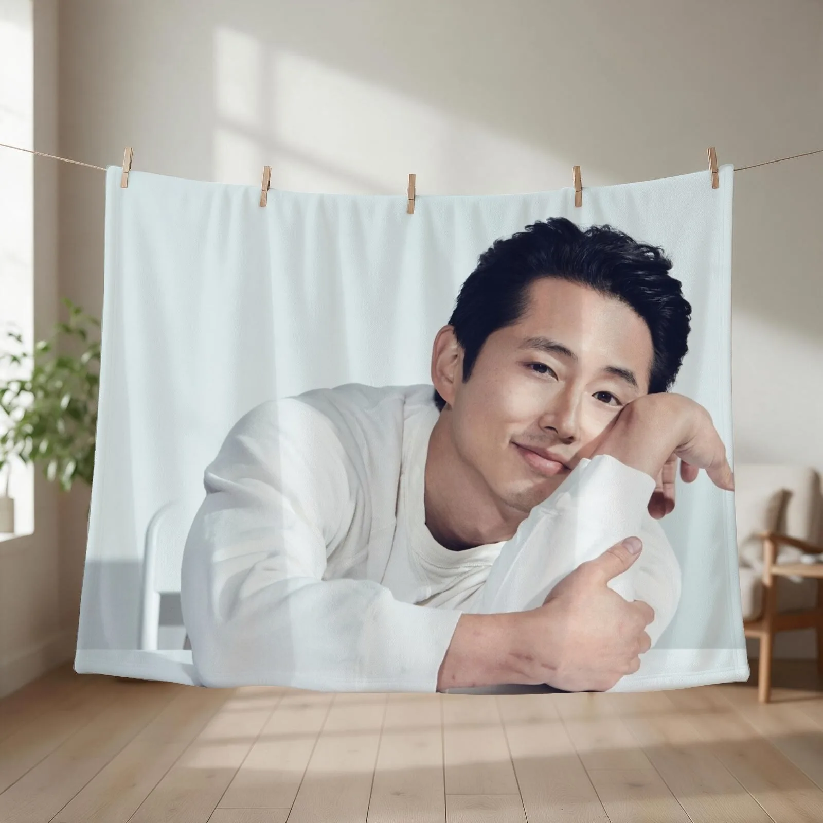 Steven Yeun Throw Blanket Sofa Throw for winter For Decorative Sofa Kid'S Blankets