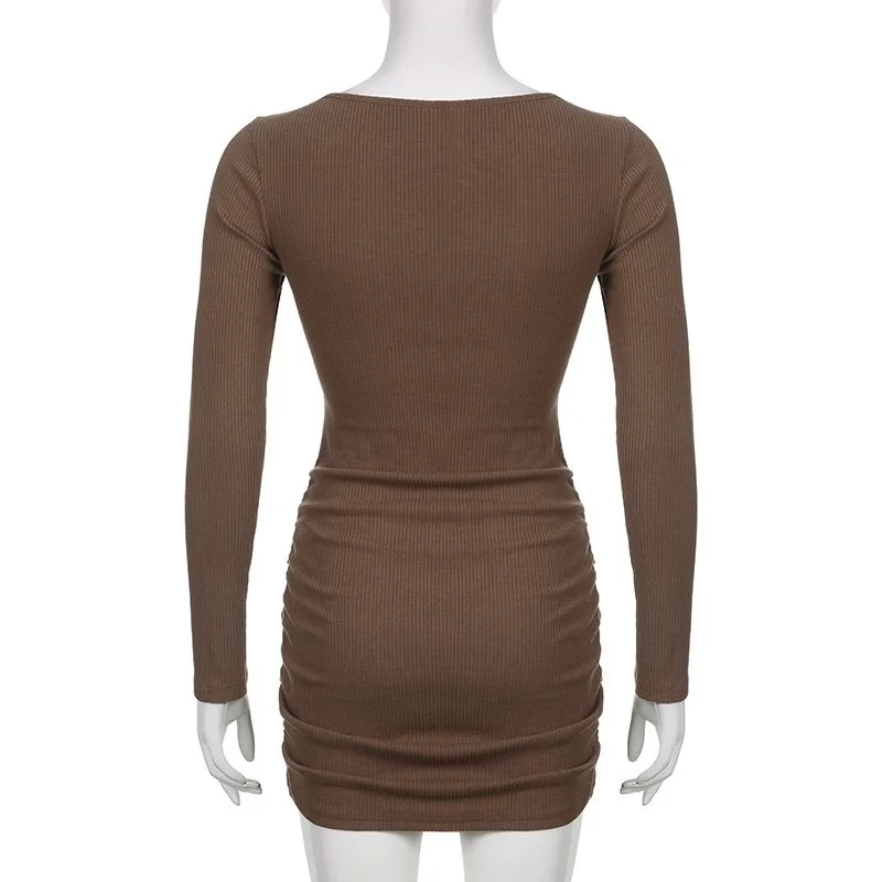 Sexy V-hals Geplooide Jurk Taille Toont Skinny Vrouwen Kleding Party Jurken Vestido Jurk