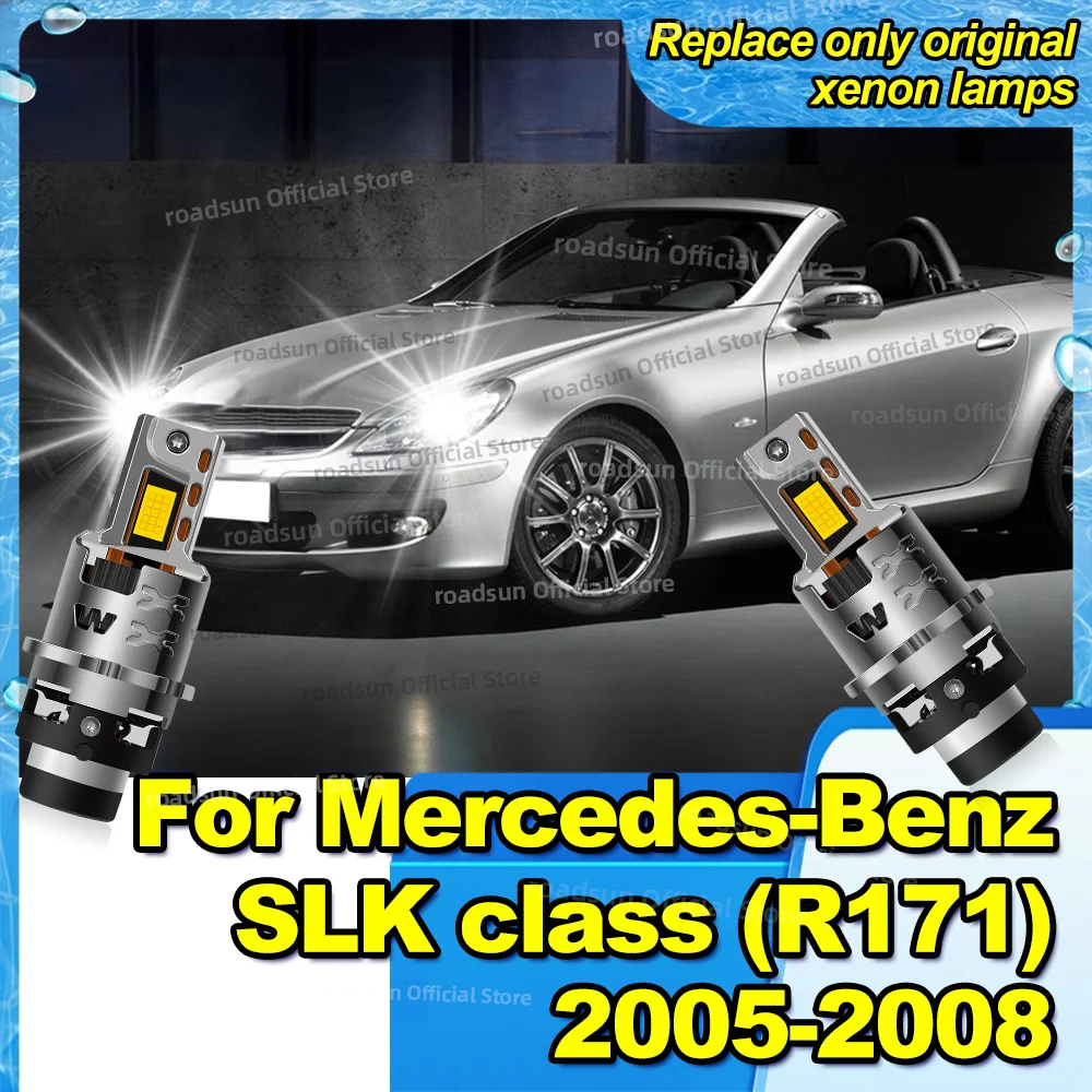

LED Car Headlights Bulbs 6000K Turbo Lights HID Xenon Upgrade Lamp For Mercedes Benz SLK Class R171 2005 2006 2007 2008