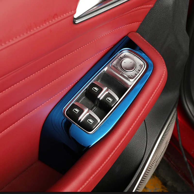 For MG HS 2018-2020 2022 LHD Window Switch Control Cover Trim Interior Accessories Car Door Glass Regulator Switch Frame