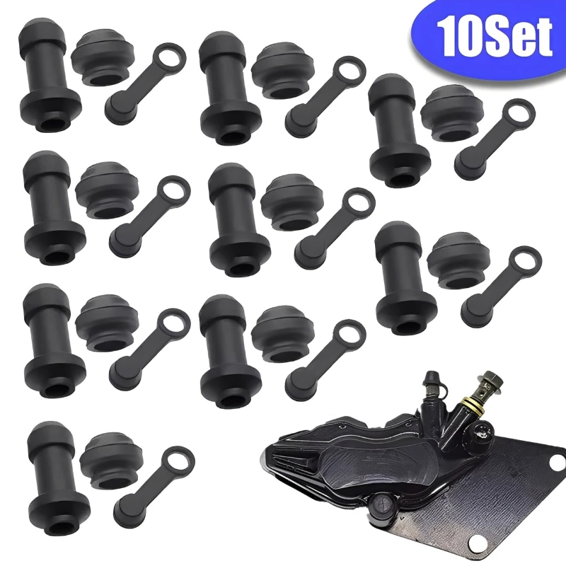 

10Sets Motorcycle Dust Cover Set Brake Lower Pump Rubber Pad Brake Rubber Shock Absorber Dust Cap Motorcycle Accessories