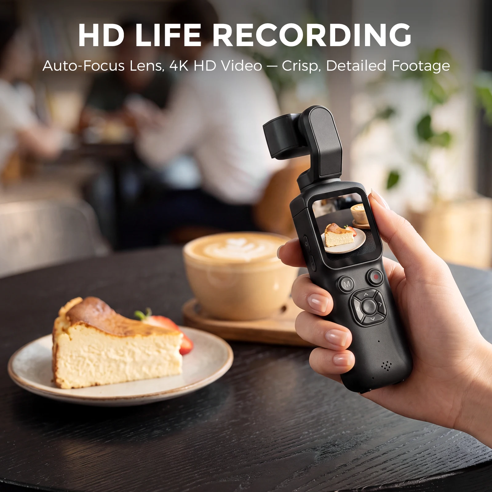 Domars Handheld Gimbal Pocket Camera 4K AI Face Tracking 1.72