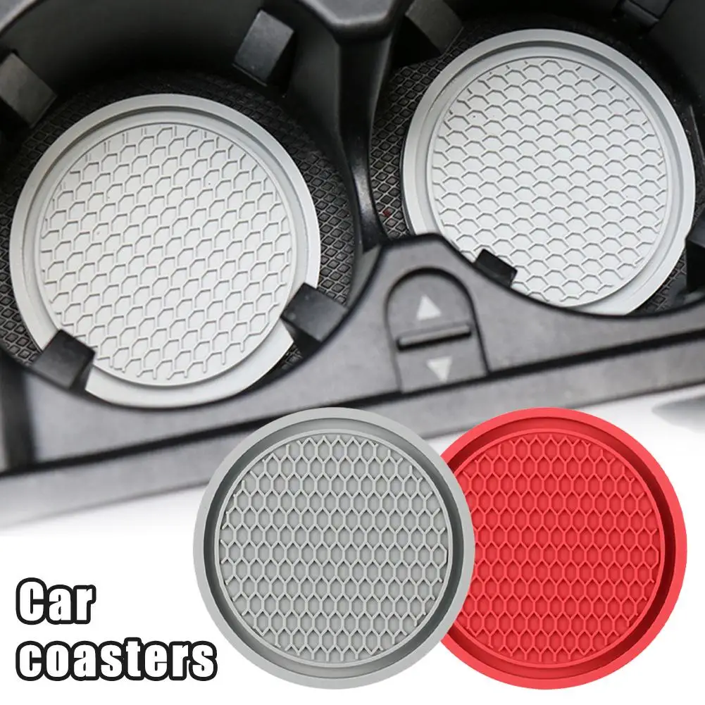 Car Creative Diamond-encrusted Water Coaster Car Interior Car Ornaments Supplies Anti-slip Decoration Mat Cute E0Q7