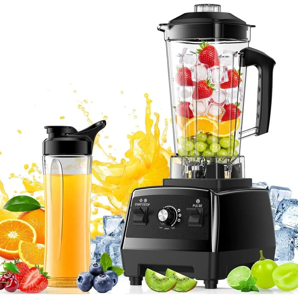 

Blender for Smoothies, 68Oz Pitcher, 20Oz Juicer Container, Ice Crushing, Frozen Fruits