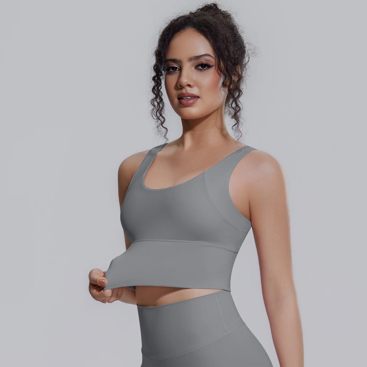 Damen Sommer Yoga-BH Unterwäsche Stoßfester Sport-BH mit schönem V-förmigem Rücken, Fitness Yoga Tank Top BH mit Brustpolster ﻿ – Detail 33