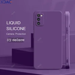Original Phone Case Cover for Samsung Galaxy A41 Shockproof Square Liquid Silicone Camera Protection Fundas Accessories Carcasas