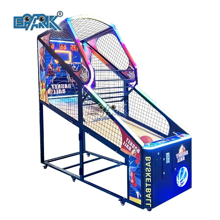 Coin Operated Electronic Scoring Device Basketball Shooting Basketball Arcade  Game Machine