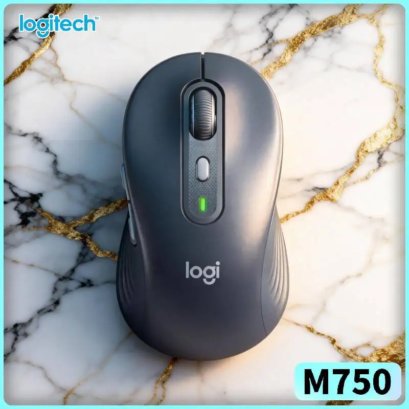 Logitech M750 Silent Wireless Mouse, Comfort Contour Grip, Reduces Hand Stress During Work M650L/M185/M220/G304