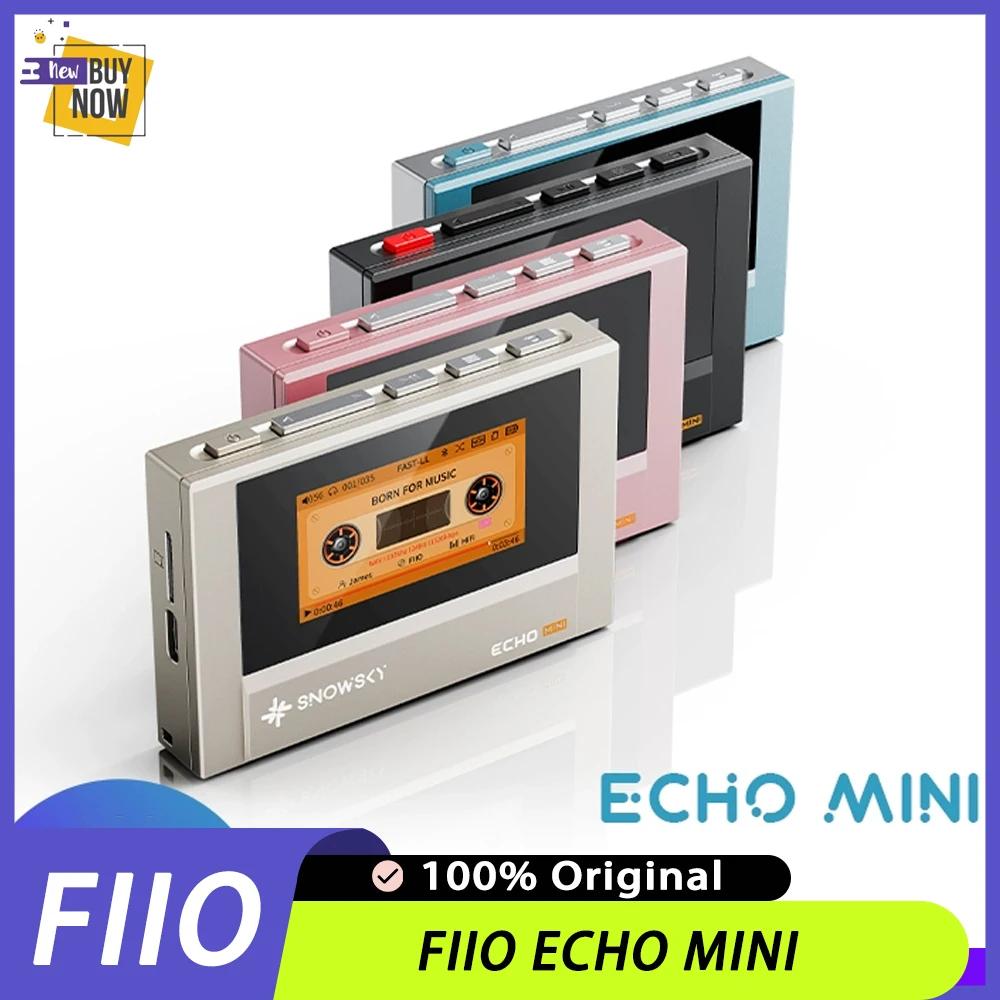 FIIO SNOWSKY Echo Mini HiFi Portable MP3 Palyer Bluetooth Music Player High Sound Quality Long Battery Life Walkman For Gifts
