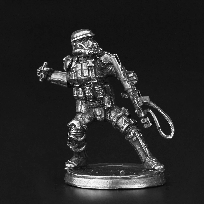 Metal cuproníquel clone homem soldado modelo figuras de ação jogo de tabuleiro peça ornamento em miniatura acessórios brinquedos modelo estatueta