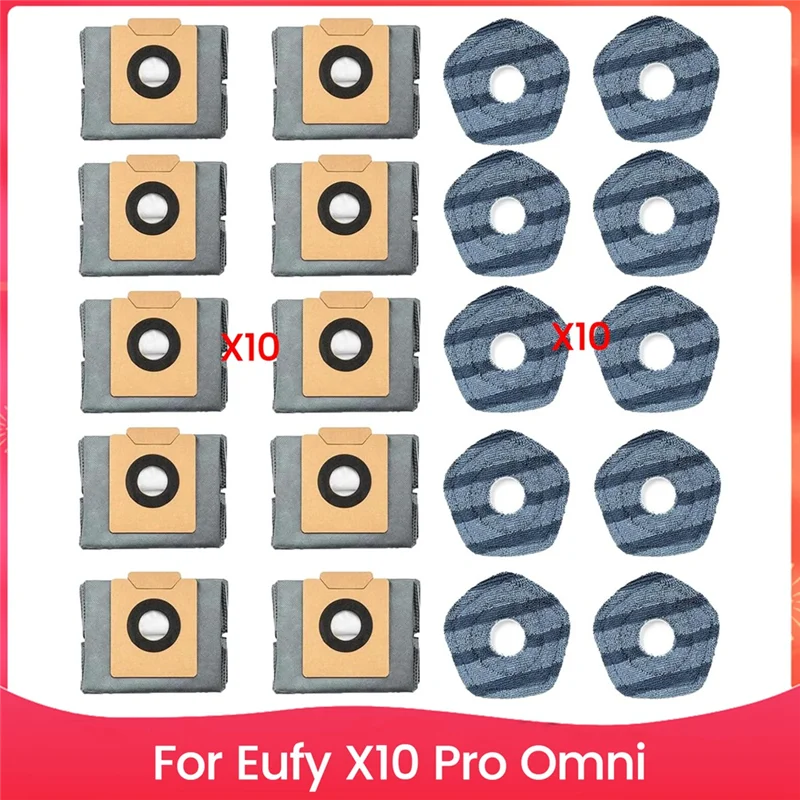 A85I-قطع غيار المكنسة الكهربائية لـ Eufy X10 Pro Omni جهاز آلي لتنظيف الأتربة استبدال طقم قطع غيار وسادات الممسحة أكياس مكنسة