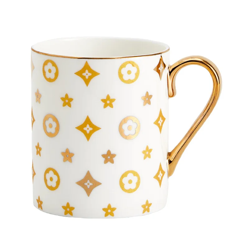 Gold Painted Ceramic Teacup