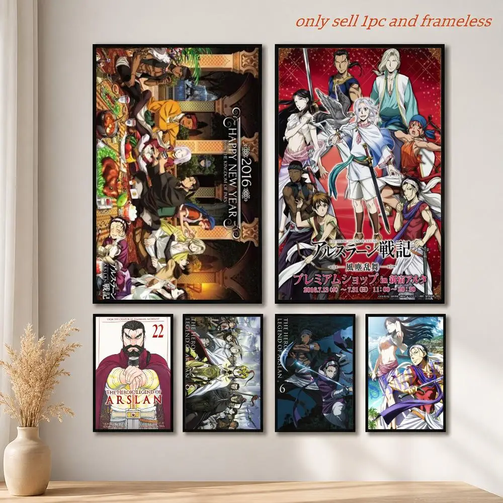 Comic Anime T-The Heroic Legend of Arslan Poster Mural HD Wall Decals for Bedroom Living Room Home Self-Adhesive Decor Gift