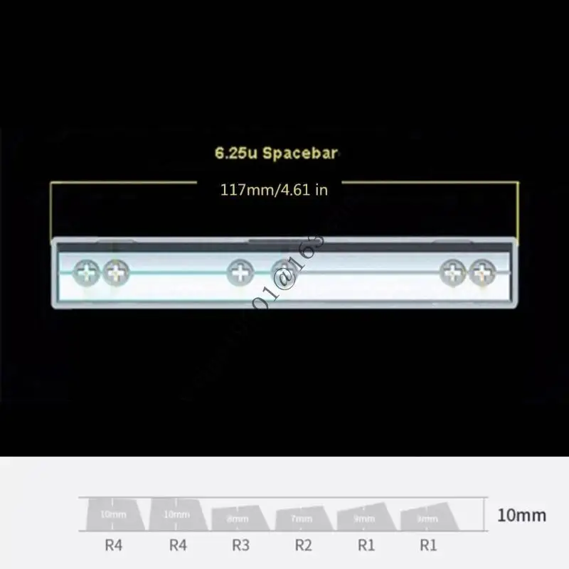 PBT HITTEN KEYERSERS مع ناقل حركة ضوء نقش جانبي للوحات المفاتيح الميكانيكية تعزيز جماليات سطح المكتب .H05A