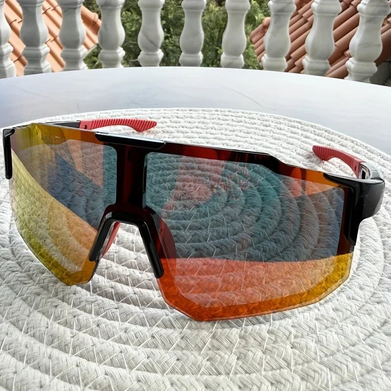 2 قطعة إطار كبير قطعة واحدة دراجة هوائية جبلية ركوب الدراجات النظارات الشمسية موضة الرياضة في الهواء الطلق تسلق حماية العين نظارات شمسية المد #3