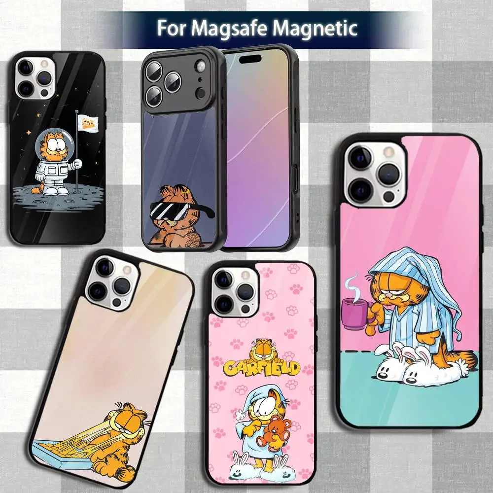 

Gluttonous Cat G-GarfieldeS Phone Case For iPhone 13,12,15,17,11,16,14,Pro,Max,Plus,Mini,Magsafe,Magnetic Wireless Charging Case