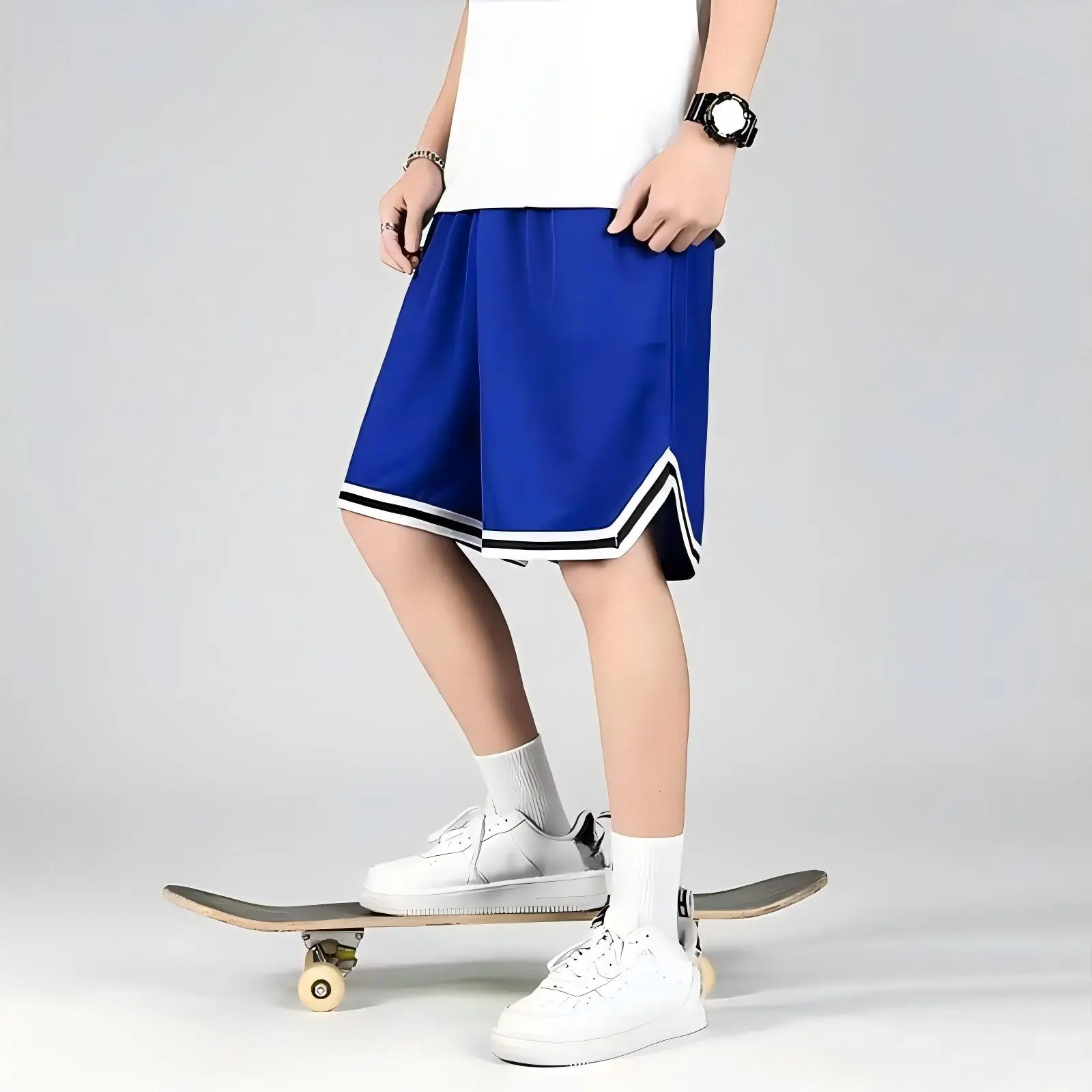 

Спортивные шорты для мужчин с карманами и эластичным поясом, быстросохнущая одежда для активного отдыха