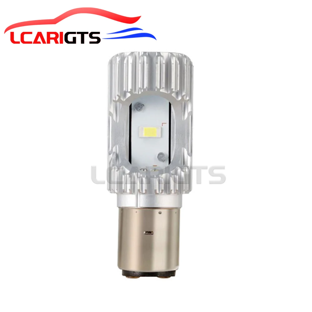 1Piece BA20D Bulbs White S2 Motorcycle Headlight Bulbs High Low Beam 1200LM 6500K DC 9-80V Motorcycle Lighting Equipment