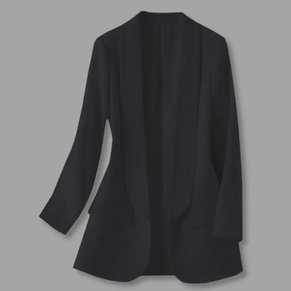 Manteau d'affaires élégant avec col à revers pour femme, veste de bureau, coupe couvertes, manteau professionnel