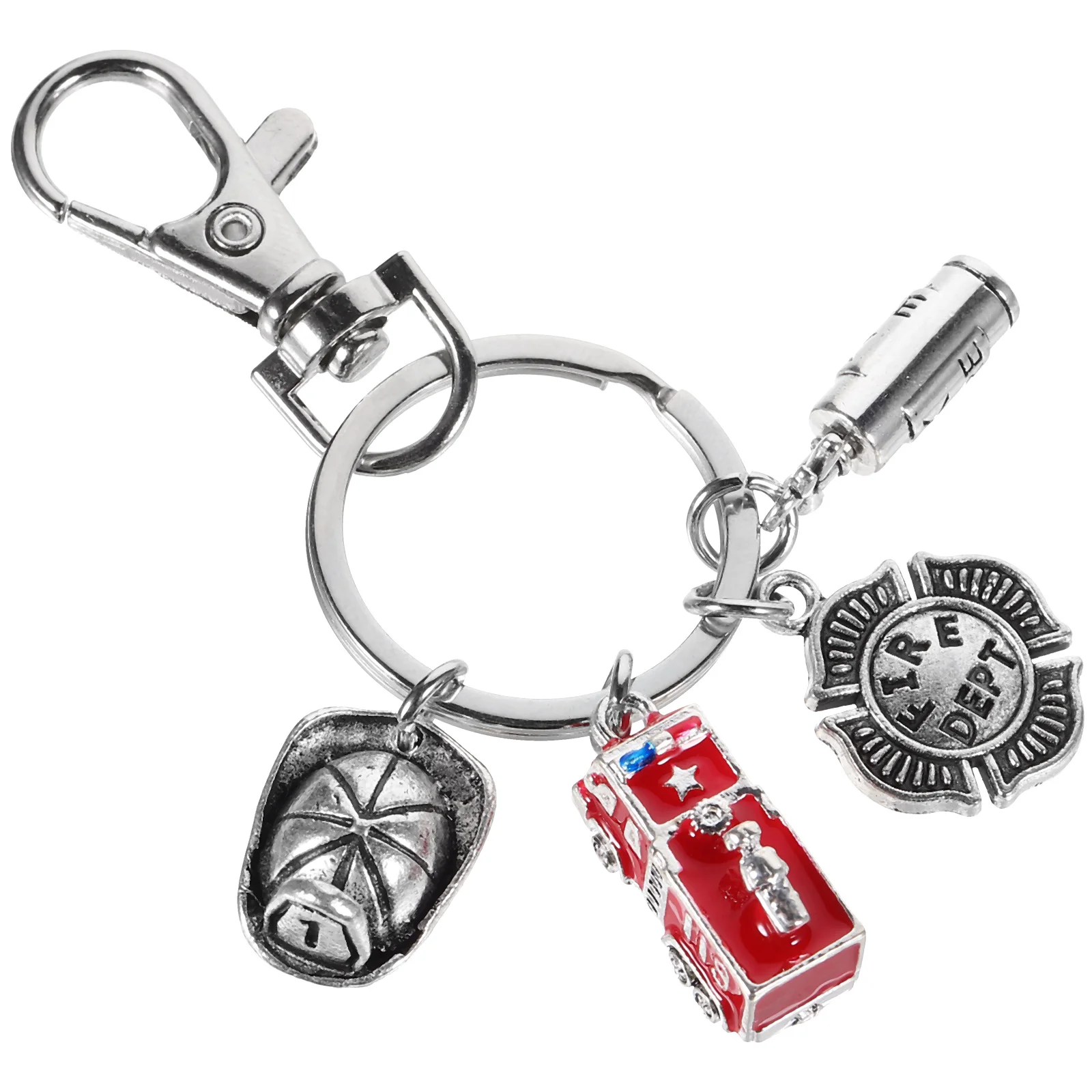 Firefighter Safety Equipment Keychain from Girlfriend for Boyfriend Wallet Women Fireman Gifts Bulk Chains Hard Hat