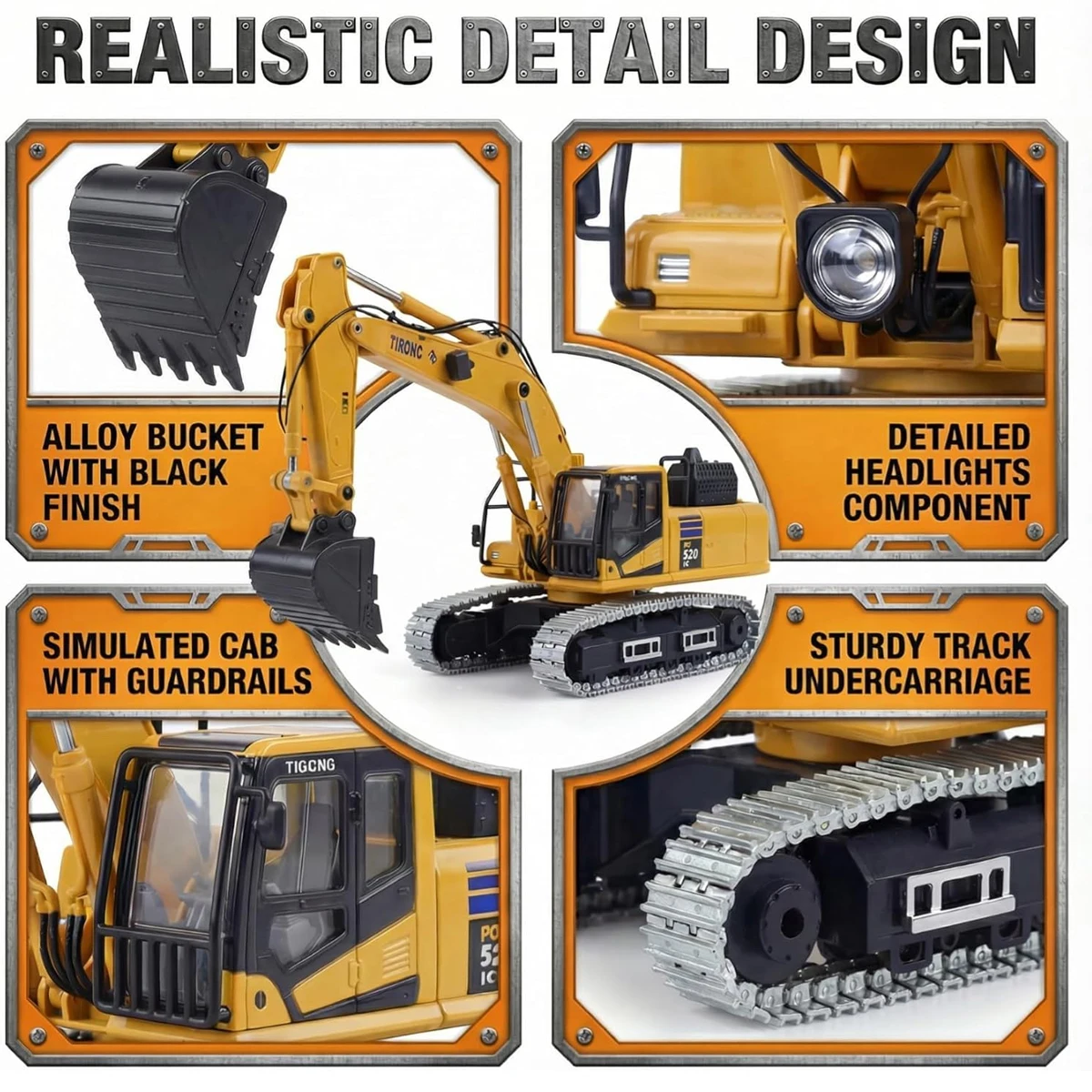1/50 Remote Control Excavator - Heavy Equipment Games review and price