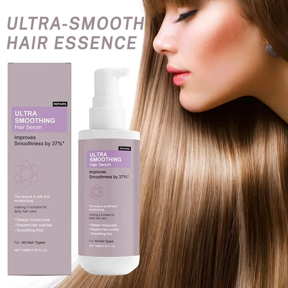 

Ультраувлажняющая разглаживающая сыворотка для волос, 100 мл, повышает гладкость волос на 37%, восстанавливает кутикулу, подходит для всех типов волос, ежедневный уход.