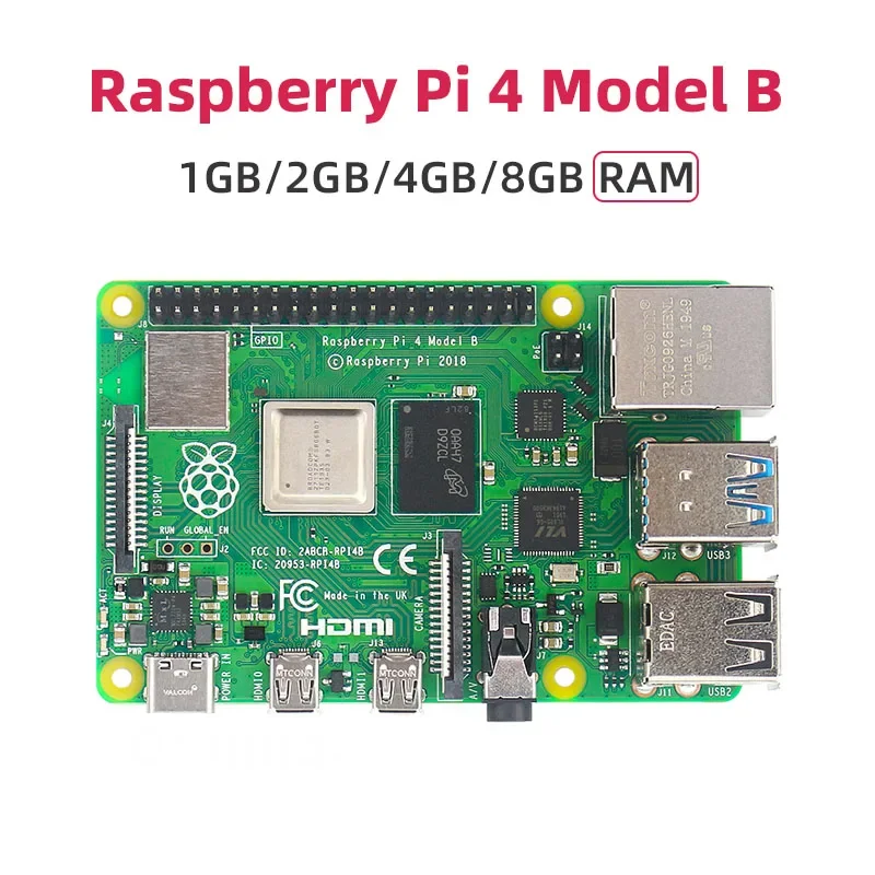 

Raspberry Pi 4 Model B 1 2 4 8 GB RAM Cortex-A72 ARM v8 64-bit SoC 1.5GHz Gigabit Ethernet WiFi BLE 4K Video RPi 4B Pi4