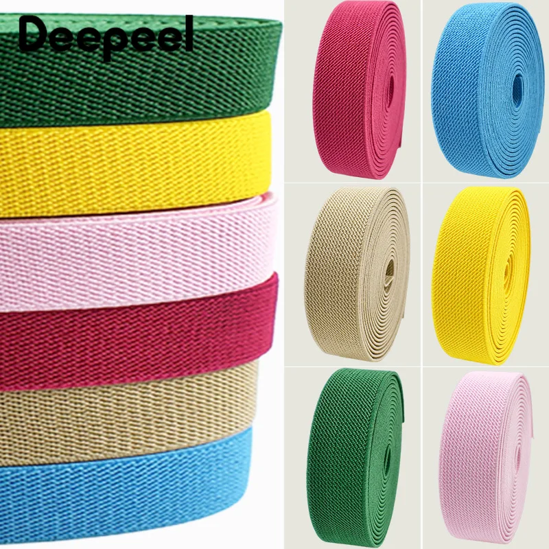 

5/10M Colored Rubber Bands 10mm Nylon Elastic Band Garment Jeans Waistband Webbing Trimming Stretch Tape DIY Sewing Accessories