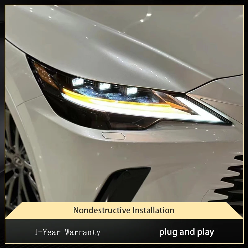 تشغيل ضوء السيارات ل 2023 سيارات 12 فولت لكزس RX350 المصباح LED Drl عالية تكوين ضوء النهار تحول الملحقات أدوات المصباح الأمامي